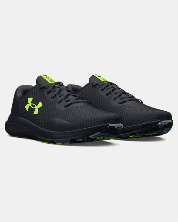 Men's UA Charged Pursuit 3 Running Shoes in Black image number 3